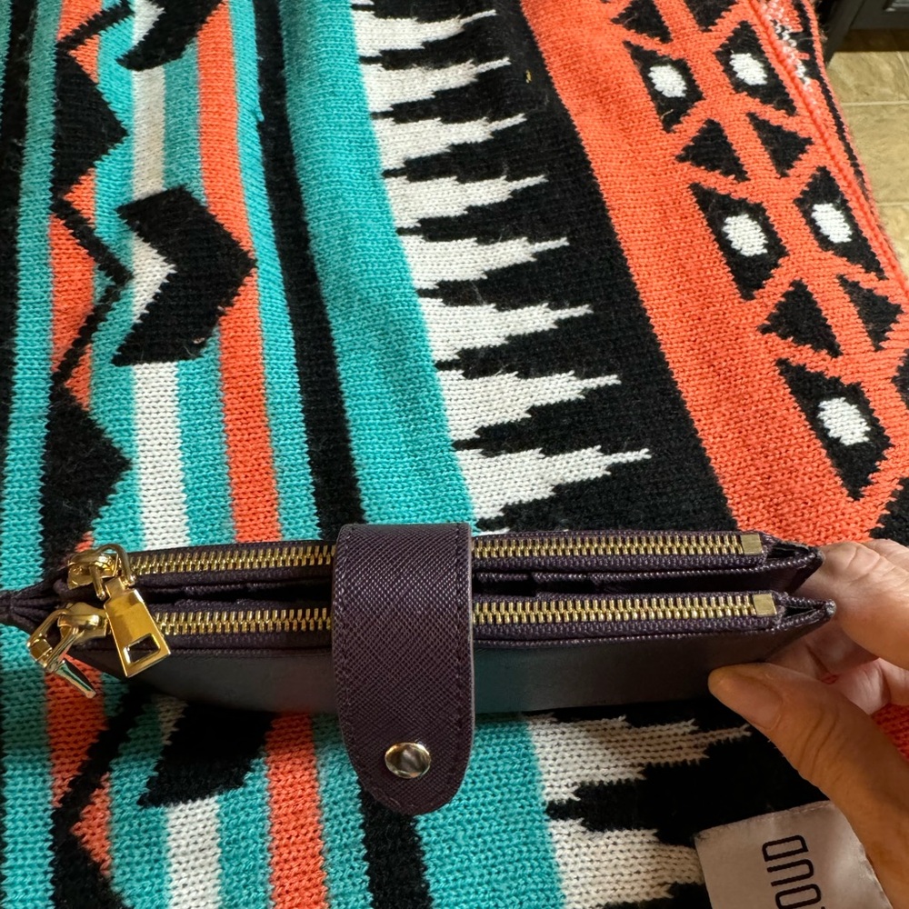 Purple slim wallet